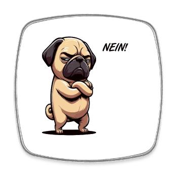 Pas de carlin Carlin Propriétaire de carlin Pug Lover Pug Fan - Magnet carré - blanc - Devant