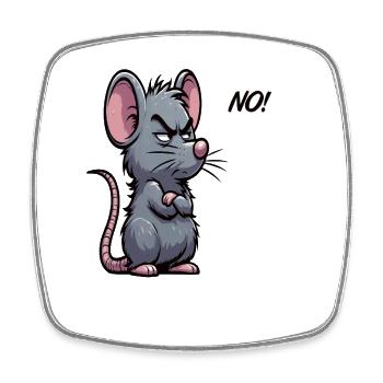 Pas de rat, Ratten, Rattenbesitz, Rattenliebhaber, Rattenliebhaber - Magnet carré - blanc - Devant