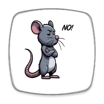 Pas de rat, Ratten, Rattenbesitz, Rattenliebhaber, Rattenliebhaber - Magnet carré - blanc - Devant