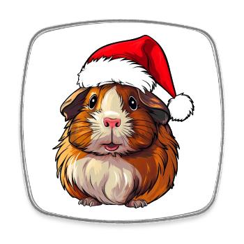 Weihnachten Meerschweinchen - Viereckiger Kühlschrankmagnet - Weiß - Vorne
