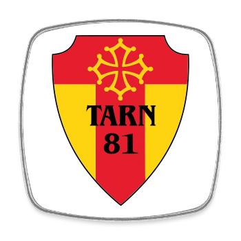 Tarn coat of arms 81 - Square fridge magnet - white - Front