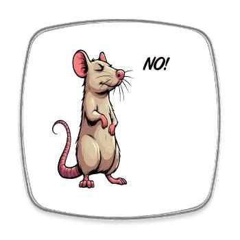 Pas de rat, Ratten, Rattenbesitz, Rattenliebhaber, Rattenliebhaber - Magnet carré - blanc - Devant