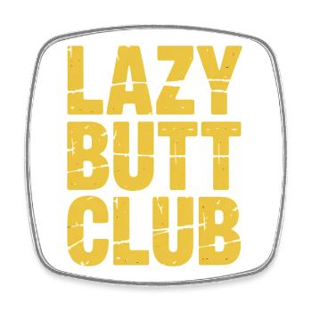 Entraînement de fitness à la salle de sport de Lazybuttclub - Magnet carré - blanc - Devant