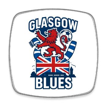 Écusson des Glasgow Blues - Magnet carré - blanc - Devant