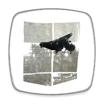 Doves - Square fridge magnet - white - Front