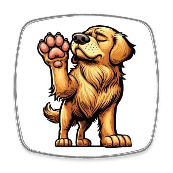 Golden Retriever Goldie Goldiebesitzer Goldies - Viereckiger Kühlschrankmagnet - Weiß - Vorne