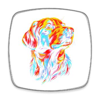 Dogs - Square fridge magnet - white - Front
