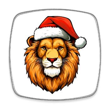 Leo Christmas - Magnet carré - blanc - Devant