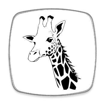 Giraffe Geschenk Weihnachten  - Viereckiger Kühlschrankmagnet - Weiß - Vorne