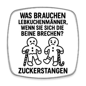 zuckerstangen lebkuchen advent witz - Viereckiger Kühlschrankmagnet - Weiß - Vorne