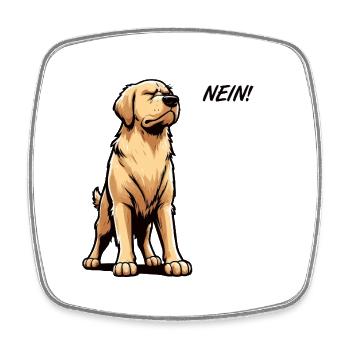 Nein Retriever Goldie Goldiebesitzer Goldiehalter - Viereckiger Kühlschrankmagnet - Weiß - Vorne