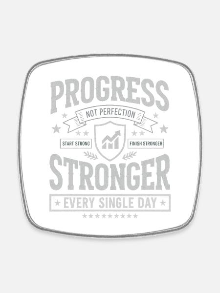 Fitness Workout Fitnessfan Fitnessfanatiker - Viereckiger Kühlschrankmagnet - Weiß