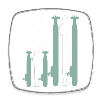 July 8 Submarine Marine USA Submarine Veteran - Square fridge magnet - white - Front