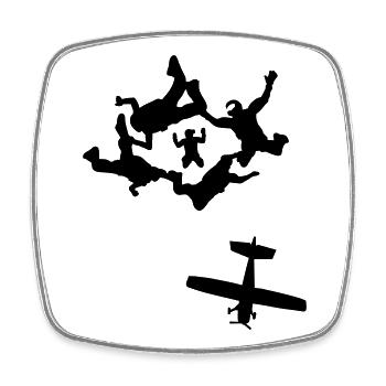 skydiving - Square fridge magnet - white - Front