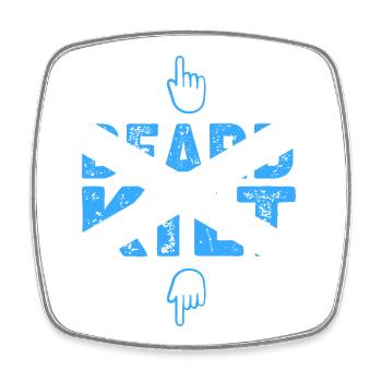 Schottenrock Schottland Ecosse Kilt - Magnet carré - blanc - Devant