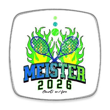 Meister Champion 2026 Meisterschaft Winterrunde - Viereckiger Kühlschrankmagnet - Weiß - Vorne
