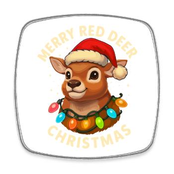 Cerfs pour chasseurs de Noël Cadeaux de cerfs - Magnet carré - blanc - Devant