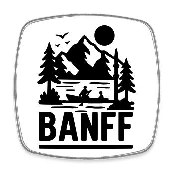 banff national park - Viereckiger Kühlschrankmagnet - Weiß - Vorne