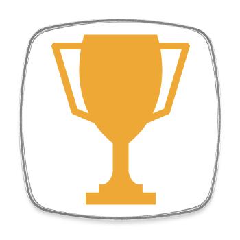 Trophy - Square fridge magnet - white - Front