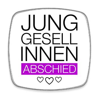 Junggesellinnen Abschied Herz - Viereckiger Kühlschrankmagnet - Weiß - Vorne