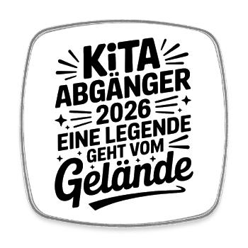 Daycare Graduates 2026: A Legend Leaves the Site - Square fridge magnet - white - Front