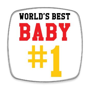 Best Baby - Birth - Child - Square fridge magnet - white - Front