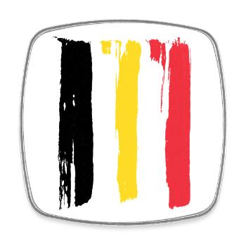 Belgien  - Viereckiger Kühlschrankmagnet - Weiß - Vorne