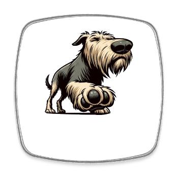 Talk to the Paw Irish Wolfhound Wolfhound Owner - Square fridge magnet - white - Front