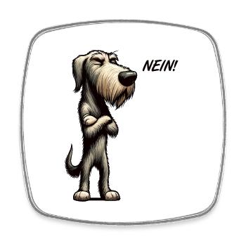 Nein Irischer Wolfshund Wolfshundbesitzer  - Viereckiger Kühlschrankmagnet - Weiß - Vorne