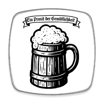 Ein Prosit der Gemütlichkeit - Square fridge magnet - white - Front