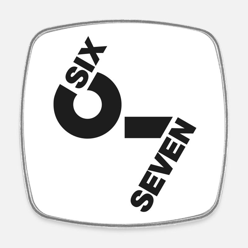 SixSeven 67 - Square fridge magnet - white