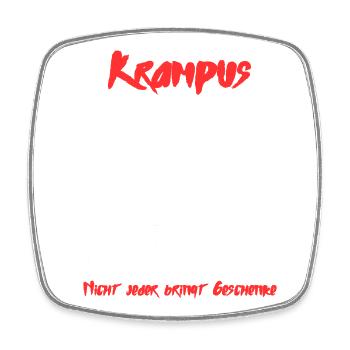Krampus - Viereckiger Kühlschrankmagnet - Weiß - Vorne