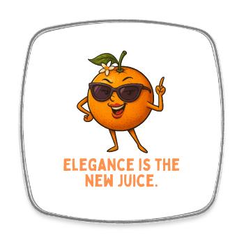 Eleganz Ist Der Neue Saft - Viereckiger Kühlschrankmagnet - Weiß - Vorne