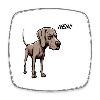 Pas de Weimaraner Weimaraner Amoureux Weimaraner Weimaraner Chien - Magnet carré - blanc - Devant