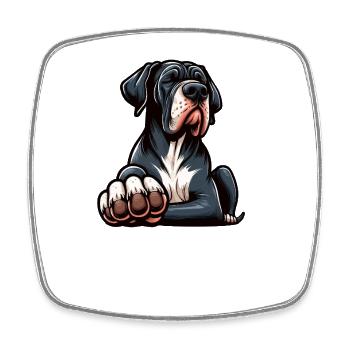 Parle au Paw Great Dane - Magnet carré - blanc - Devant