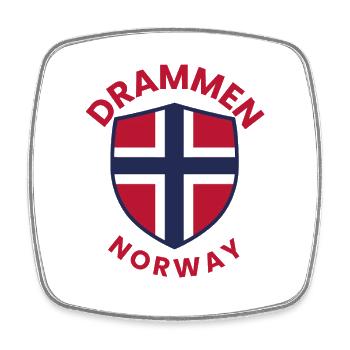 Drammen Norway Shield Emblem - Square fridge magnet - white - Front