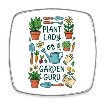 Der Pflanzenliebhaber oder Gartenexperte - Viereckiger Kühlschrankmagnet - Weiß - Vorne