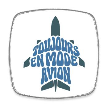 AIRPLANE MODE - let's talk - Square fridge magnet - white - Front