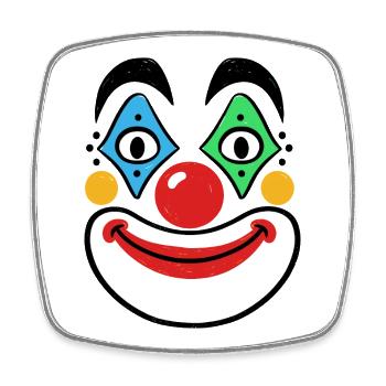 Carnival Costume Clown Confetti Carnival Funny - Square fridge magnet - white - Front