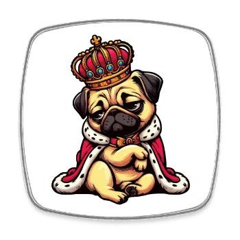 Mops Möpse Mopsbesitzer Mopsliebhaber Mopshalter - Viereckiger Kühlschrankmagnet - Weiß - Vorne