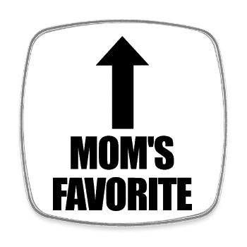 Lieblingskind Mamas Liebling Ich bin Mamas Lieblin - Viereckiger Kühlschrankmagnet - Weiß - Vorne