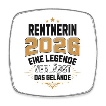 Rentnerin 2026 Rente Rentner Legende Ruhestand - Viereckiger Kühlschrankmagnet - Weiß - Vorne