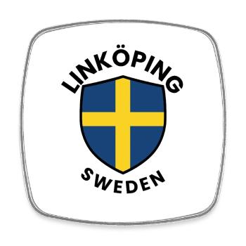 LÄNKÖPING Shield Sweden - Square fridge magnet - white - Front