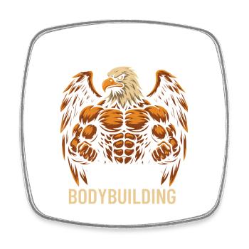 Motif de culturisme Eagle Body - Magnet carré - blanc - Devant