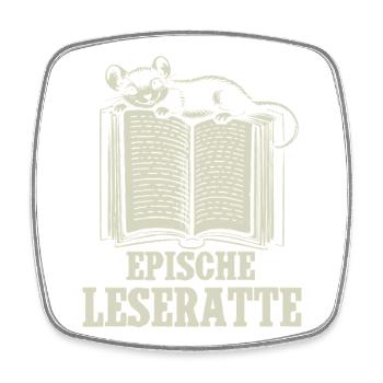 Epic Bookworm - Square fridge magnet - white - Front