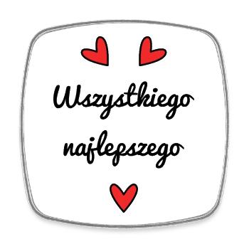 JAHRESTAG. ALLES GUTE ZUM GEBURTSTAG. ALLES GUTE ZUM GEBURTSTAG. - Viereckiger Kühlschrankmagnet - Weiß - Vorne