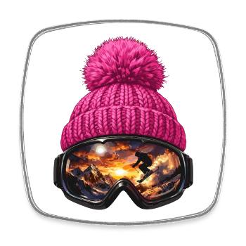 Apres Ski Funny Sayings Cute Party Gift - Square fridge magnet - white - Front