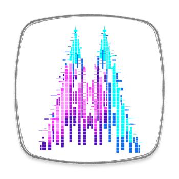 Confetti in the heart of Cologne Carnival Carnival - Square fridge magnet - white - Front