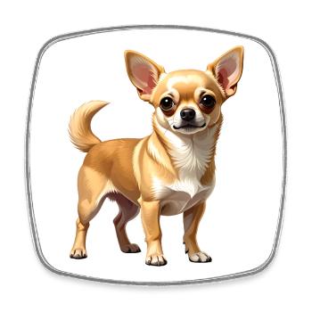 Fawn Chihuahua - Magnet carré - blanc - Devant
