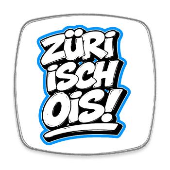 Zueri isch ois Graffiti - Viereckiger Kühlschrankmagnet - Weiß - Vorne